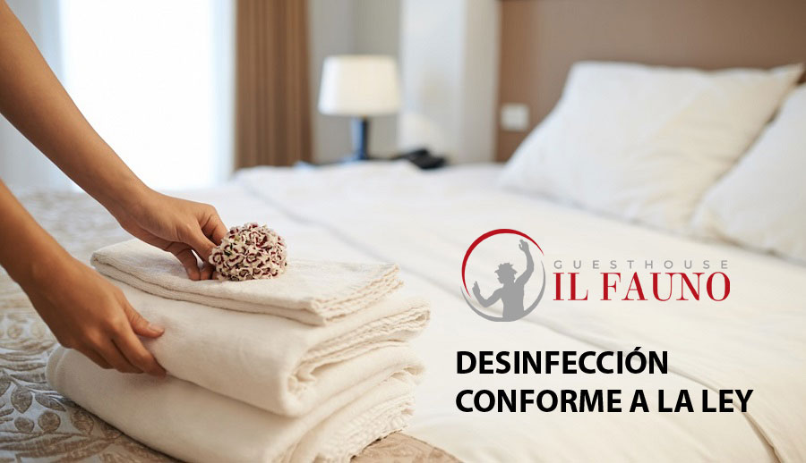 Limpieza y desinfección de habitaciones Hotel Pompei Fauno
